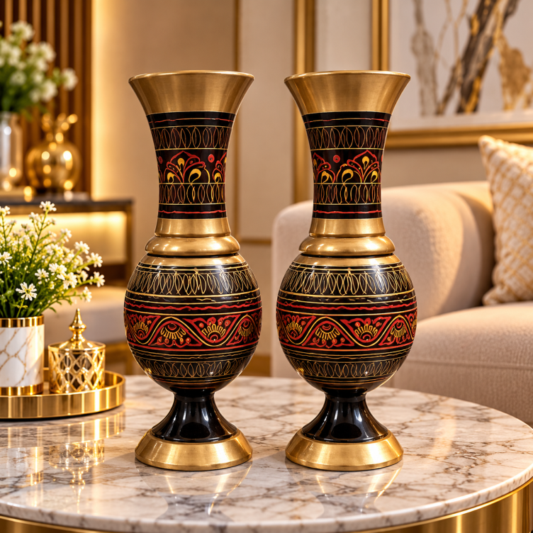 Luxury Handcraft Decorative Vase Set of 2