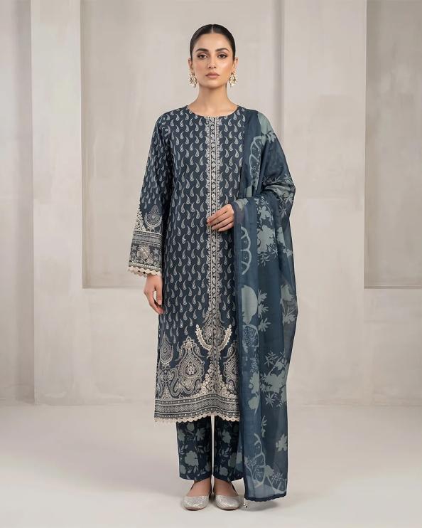 stitched 3 piece dress 4171