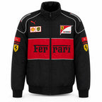 Scuderia Ferrari F1 Racing Jacket | Embroidered Team Design | Full Zip Bomber
