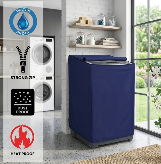 8-10 KG 100% Waterproof Washing Machine Cover for Top Load – Heavy Duty, Dustproof