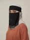 Elegant Jet Black Saudi Style Niqab