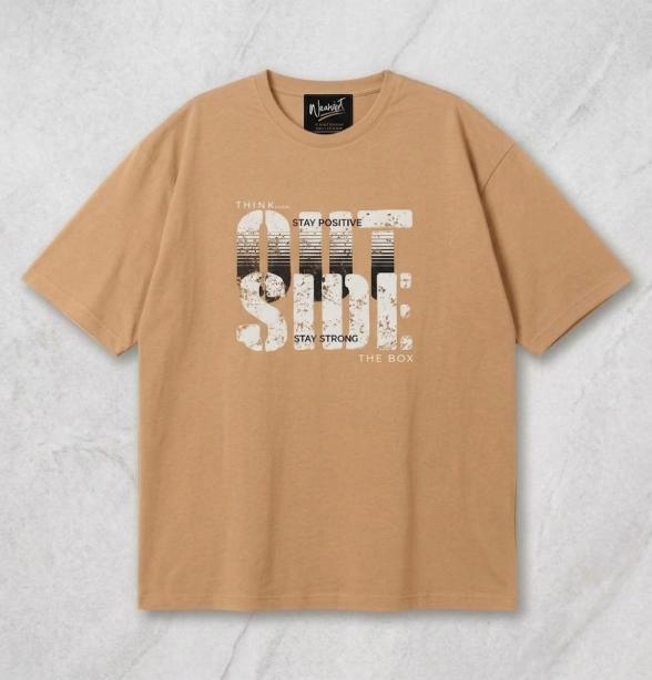 Men’s Oversized T-Shirt Camel | Premium Cotton Relaxed Fit