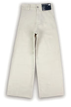 Wide Stretch Cropped Jeans - Off-White