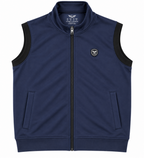 Eternity Men Premium Sleeveless Mock Neck Navy Blue Zipper