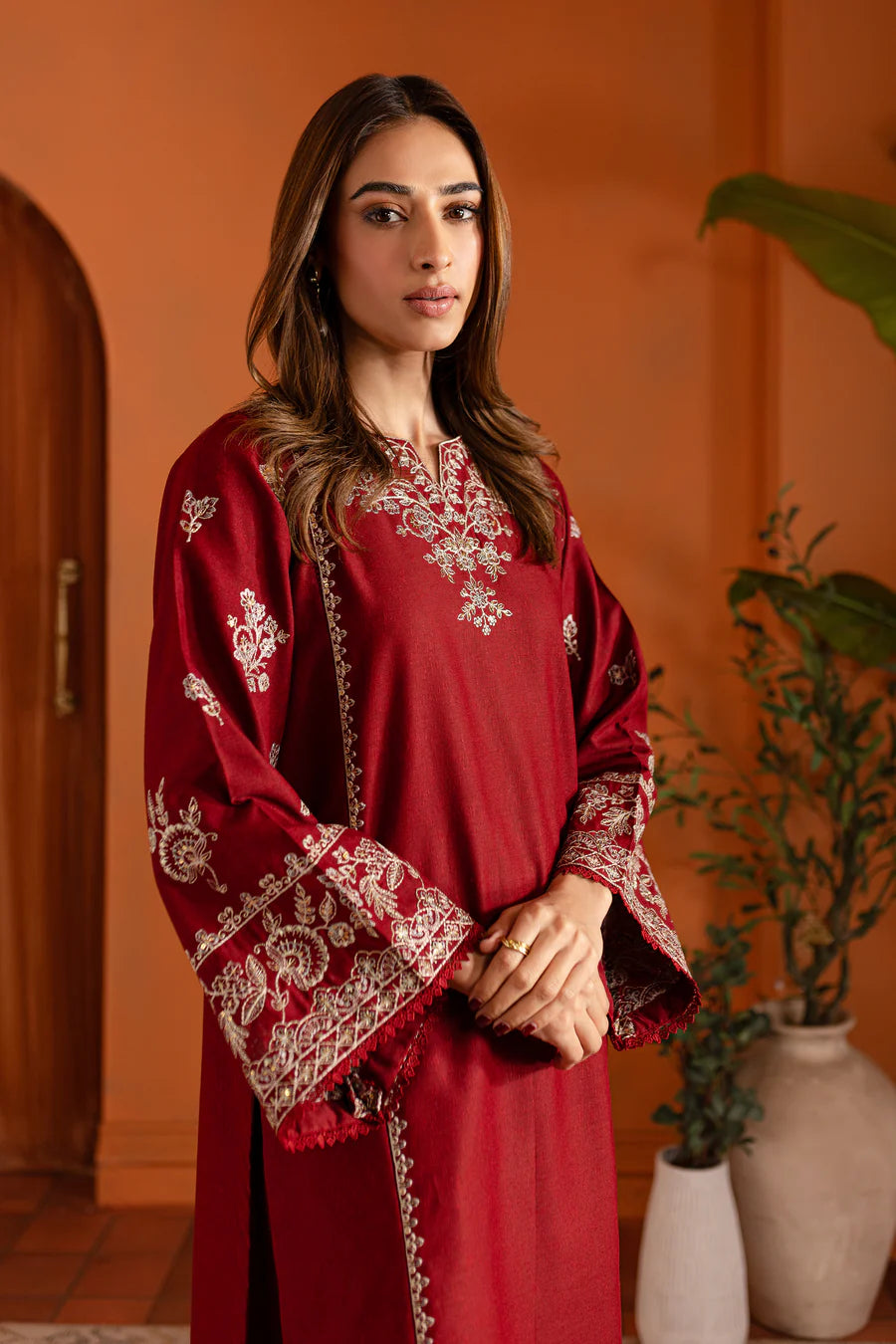Ashnah 2Pc - Maroon