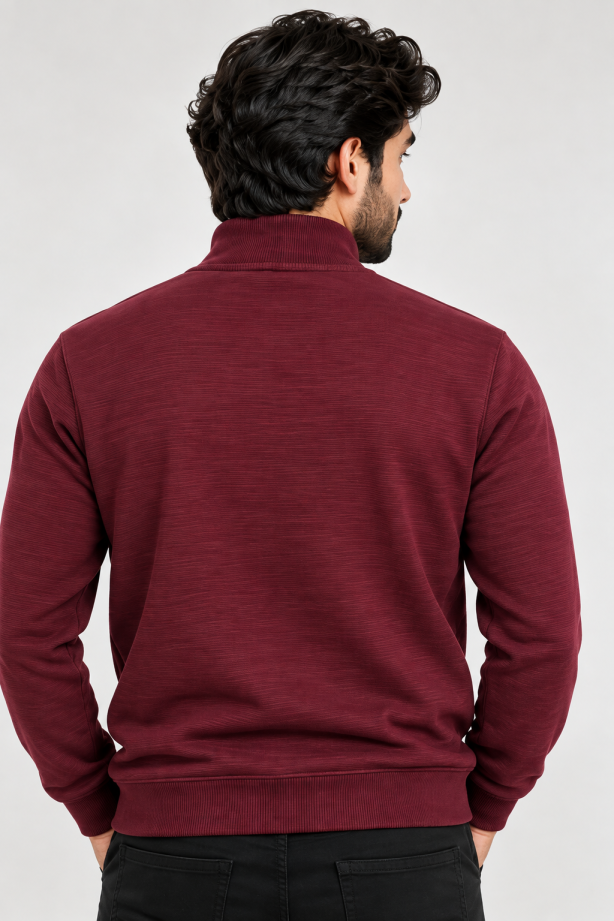 Eternity Men Premium Quarter Zipper Maroon