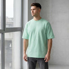 Men’s Oversized T-Shirt Frosty Blue | Premium Cotton Relaxed Fit