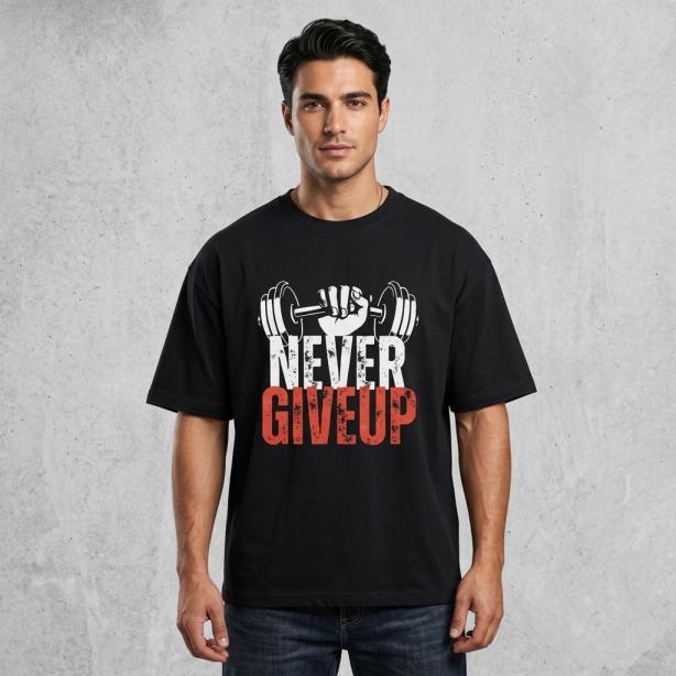 Men’s Oversized T-Shirt Black | Premium Cotton Relaxed Fit