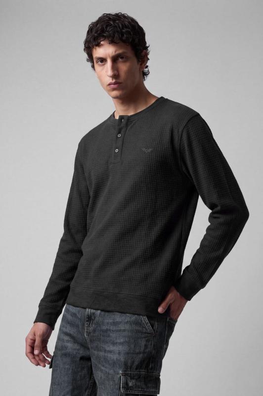 Eternity Men's Premium Henley Shirt Black