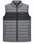 Eternity Men Premium Sleeveless Chest Panel Puffer Charcoal & Black
