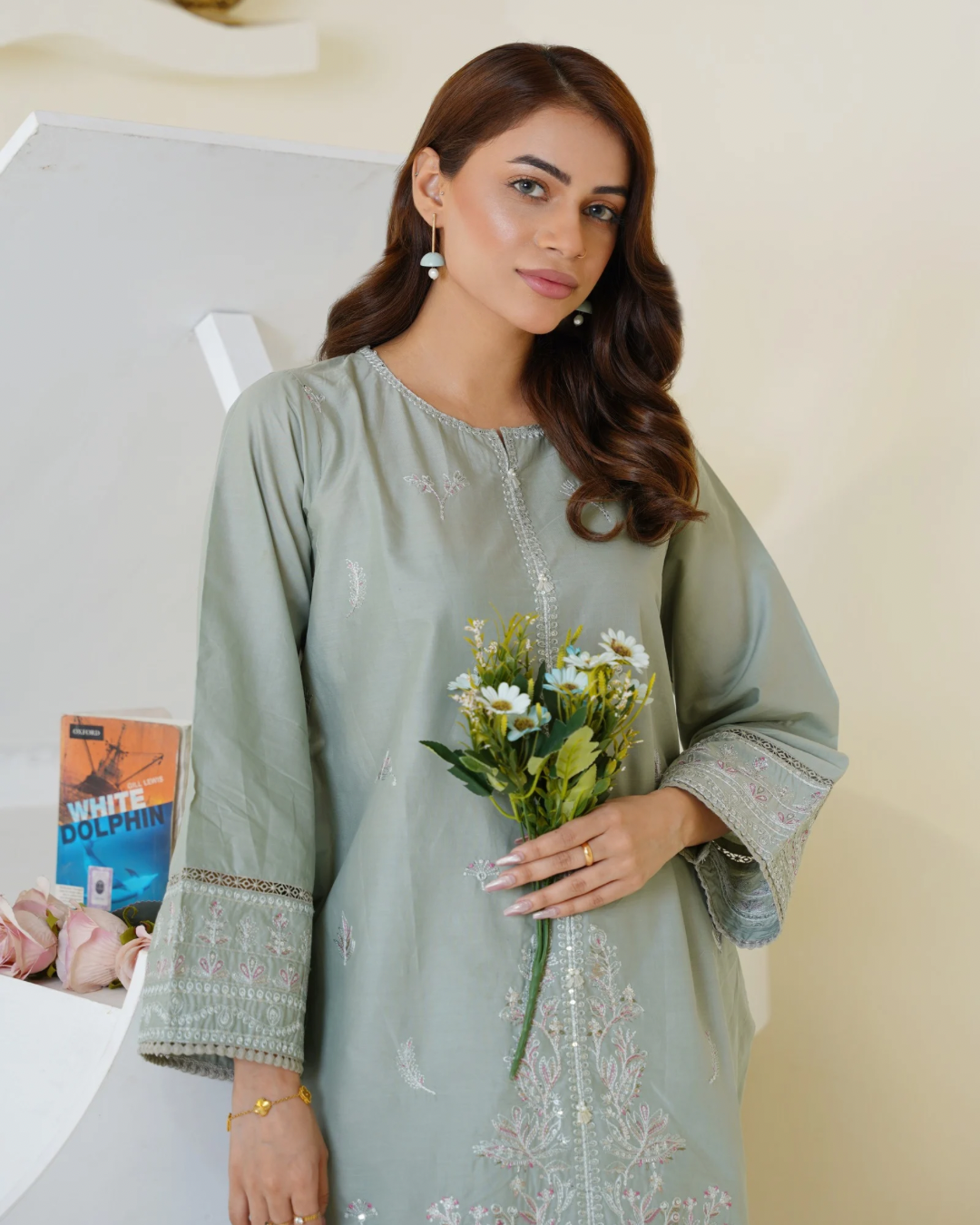 Pastel Green Farshi Shalwar 2Pc TWE-014