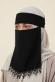 Elegant Jet Black Saudi Style Niqab