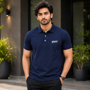 Wearist Signature Polo Shirt – Premium Relax Fit | Navy Blue