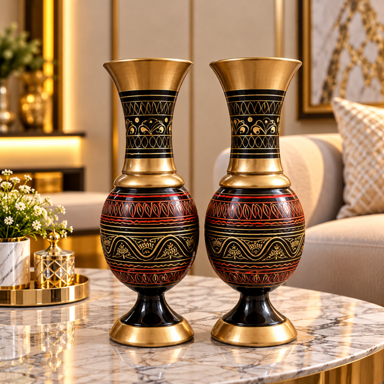 Luxury Handcraft Decorative Vase Set of 2