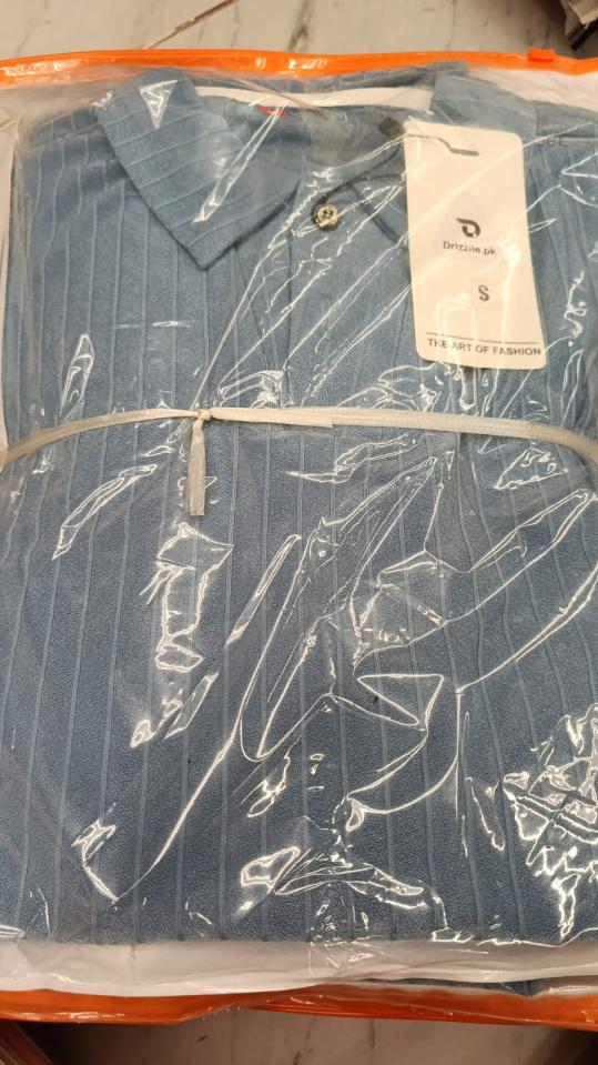 poplin button polo shirts - blue