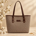 Houndstooth Canvas Maroon