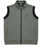 Eternity Men Premium Sleeveless Mock Neck Olive Green Zipper