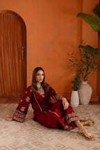 Ashnah 2Pc - Maroon