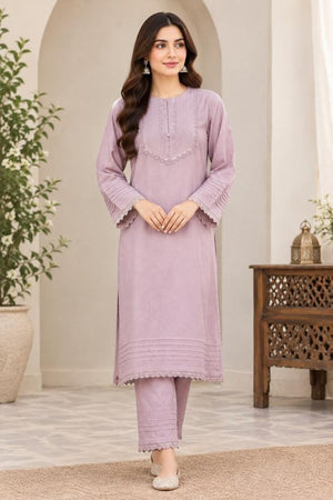 Dusty Mauve Embroidered 2-Piece Suit