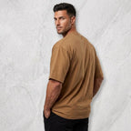 Men’s Oversized T-Shirt Camel | Premium Cotton Relaxed Fit