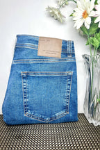 Tapered Comfort Stretch Jeans – Blue