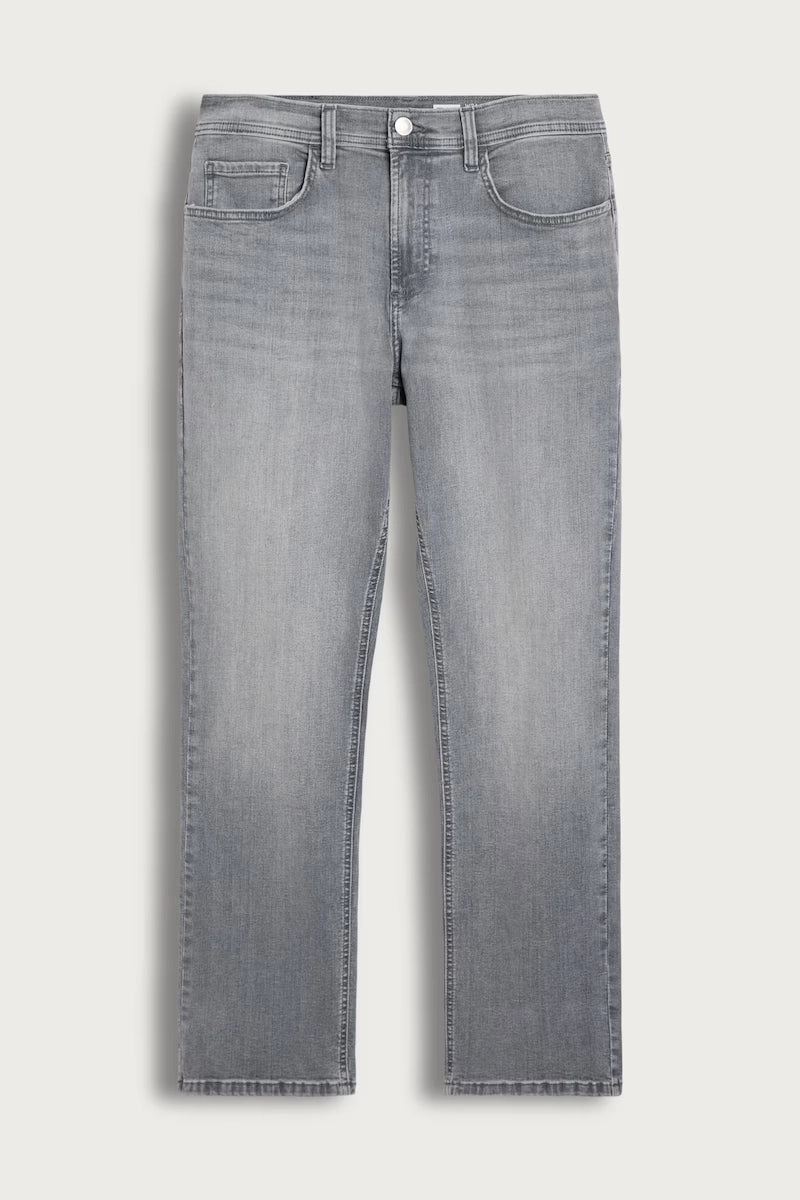 Straight Fit Comfort Stretch Jeans – Gray