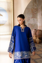 Royal Blue Farshi Shalwar 2Pc