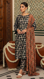 SAFA – DORIA LINEN PRINTED 3-piece - Design 02