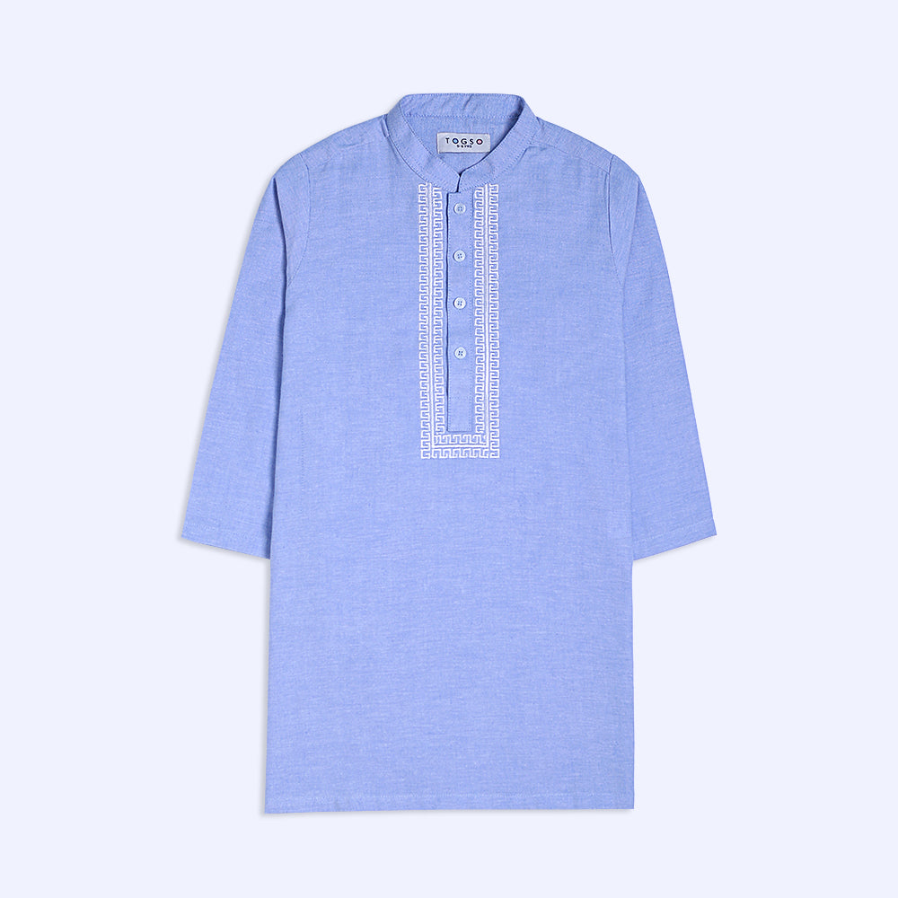 Premium Blue Embroidered Kurta