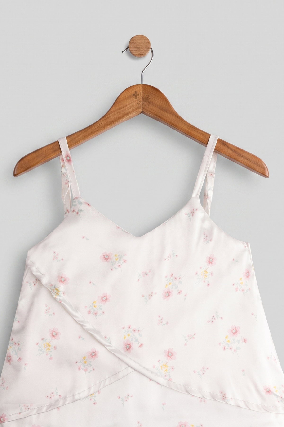 Printed White Silk Top