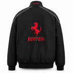 Scuderia Ferrari F1 Racing Jacket | Embroidered Team Design | Full Zip Bomber