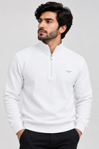 Eternity Men Premium Quarter Zipper White