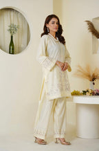 Rose White Farshi Shalwar 2Pc
