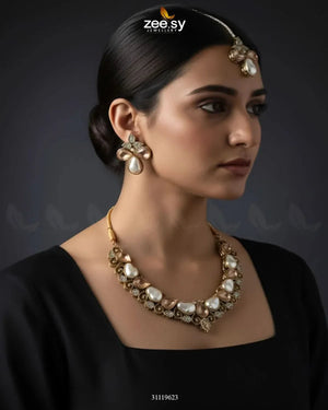 Luminary Gold Toned Necklace Set