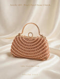 article 03 peach pearl dome clutch