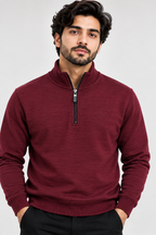 Eternity Men Premium Quarter Zipper Maroon