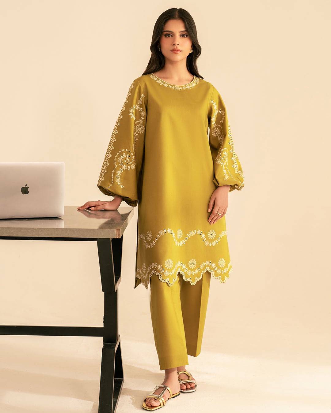 Apple Green Kurta Set TWE-008