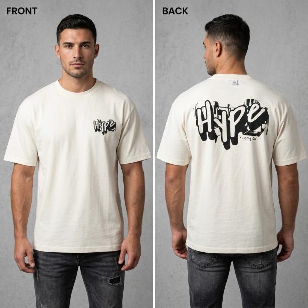 Men’s Oversized T-Shirt Offwhite | Premium Cotton Relaxed Fit