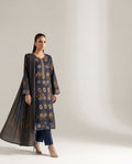 A035 Unstitched Embroidered Dhanak Suit - 3 Pc