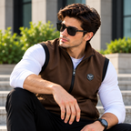 Eternity Men Premium Sleeveless Mock Neck Brown