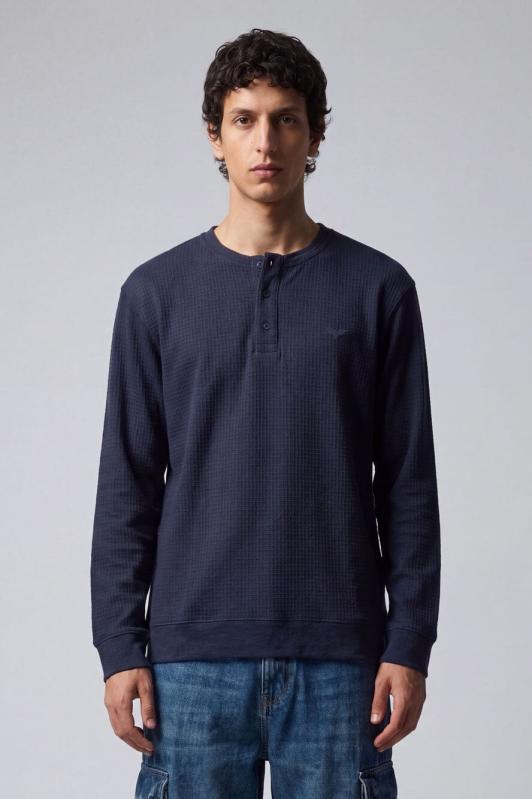 Eternity Men's Premium Henley Shirt Navy