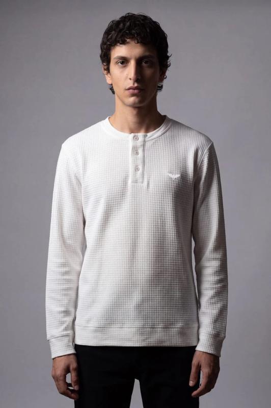 Eternity Men's Premium Henley Shirt White