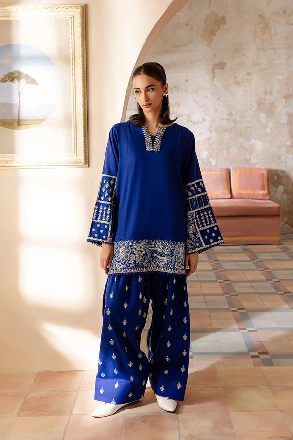 Royal Blue Farshi Shalwar 2Pc