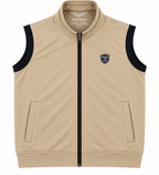 Eternity Men Premium Sleeveless Mock Neck Beige Zipper