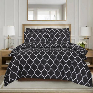 Black Check - 6pcs Duvet Cover Set (Without Filling)