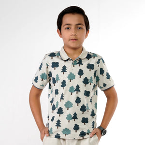 Moonbeam Tree Printed Polo