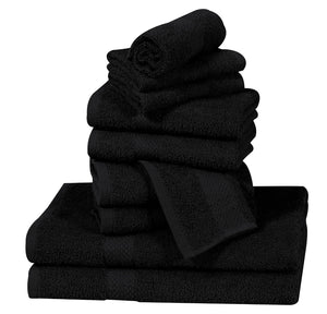 Elovery 10 Pieces Black Towel Set – Premium Soft Luxury Bathroom Collection