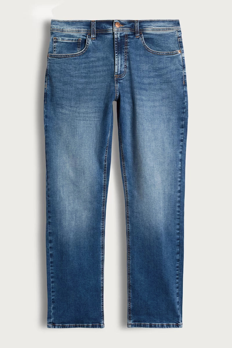Tapered Comfort Stretch Jeans – Blue