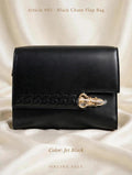 article 03 black chain flap bag