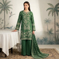 A0333 Unstitched Embroidered Dhanak Suit - 3 Pc